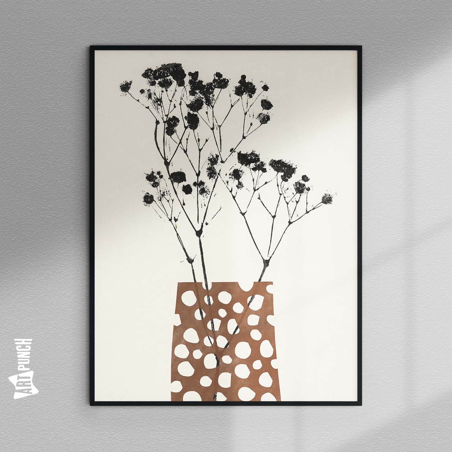 Gypsophila In a Brown Vase