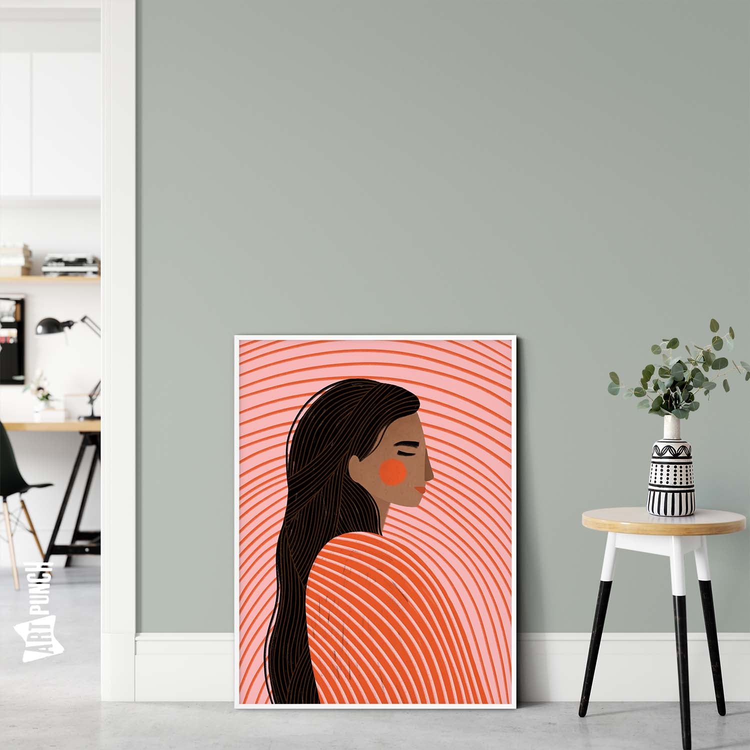 Woman in Red Stripes II