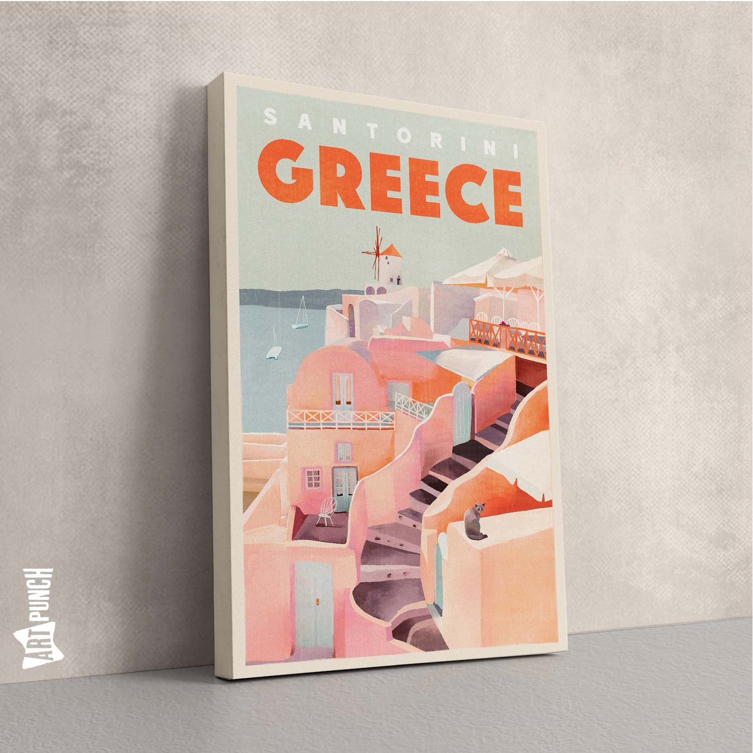 Santorini Travel Poster