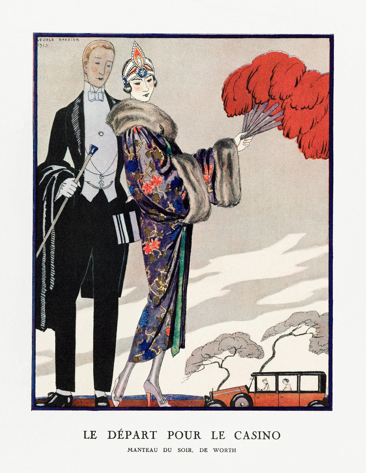 Le Départ pour le Casino, Manteau du Soir, de Worth (1923)