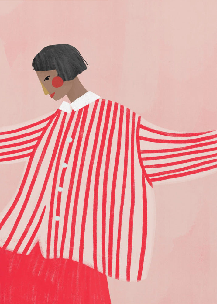 Woman in Red Stripes I